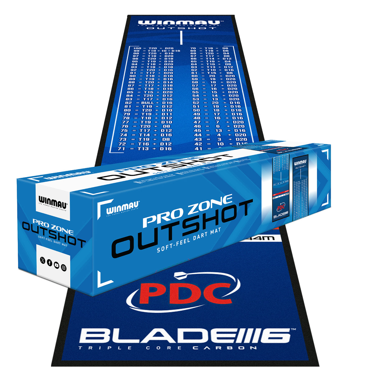 Winmau OUTSHOT Dartmatte inkl. Checkout- Tabelle