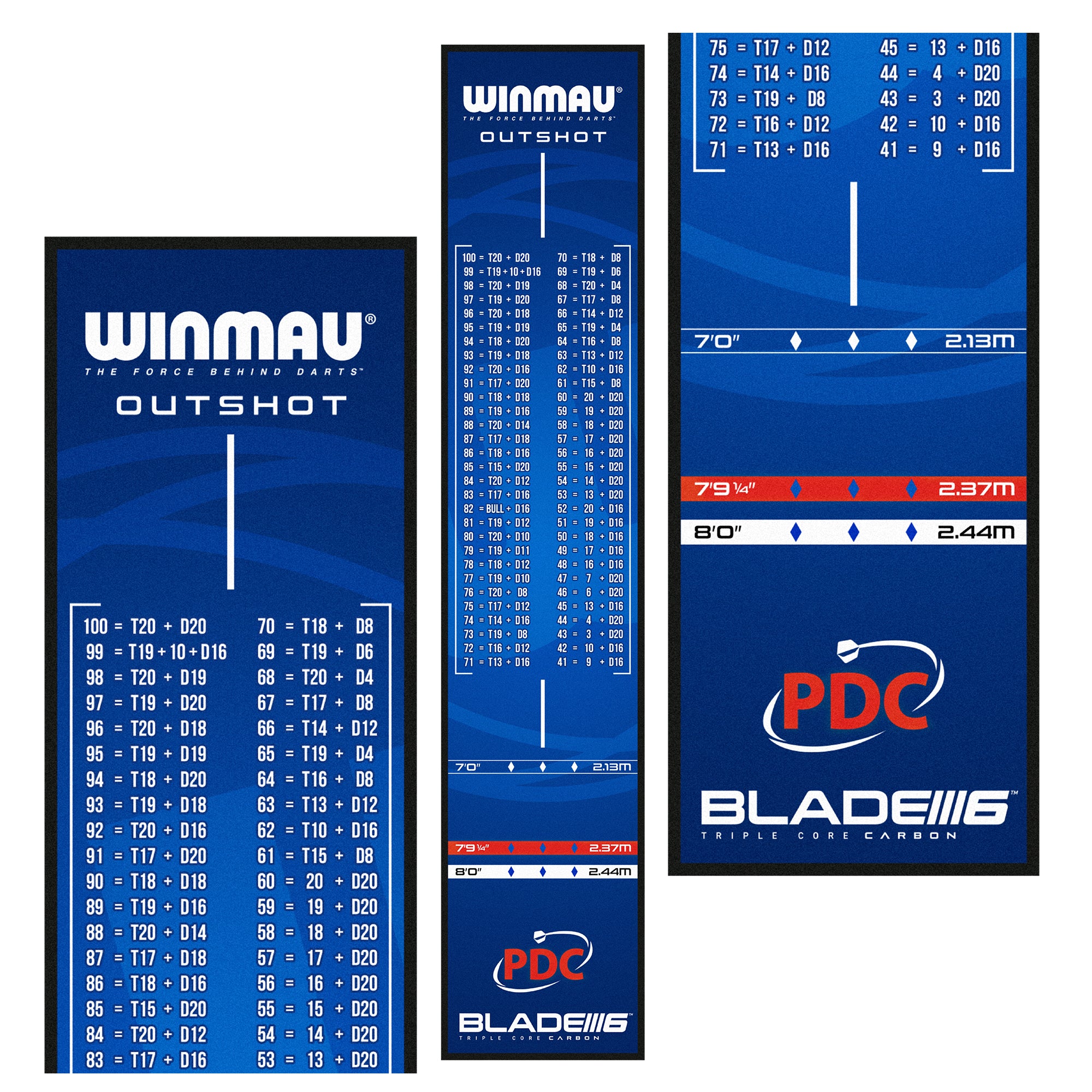 Image of Winmau OUTSHOT Dartmatte inkl. Checkout- Tabelle