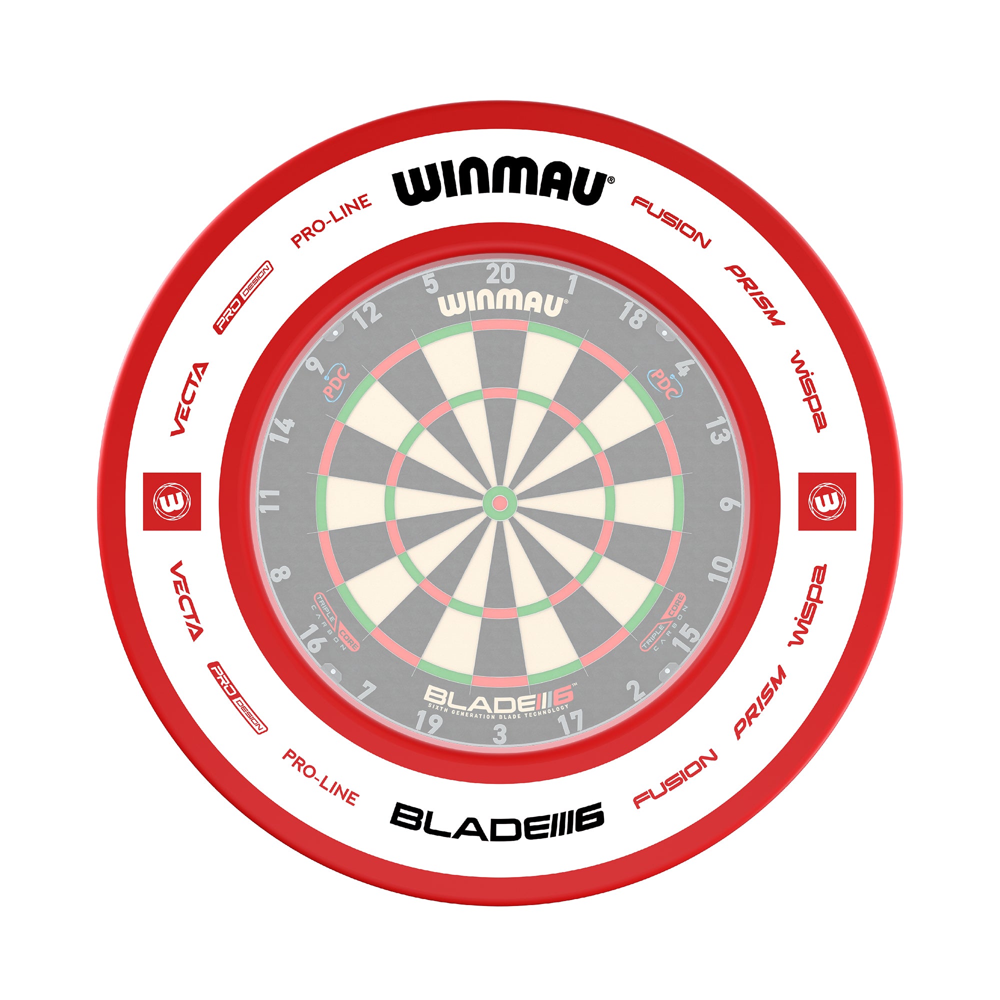 Image of Winmau Pro Line Blade 6 2.0 Red - Dartboard Surround