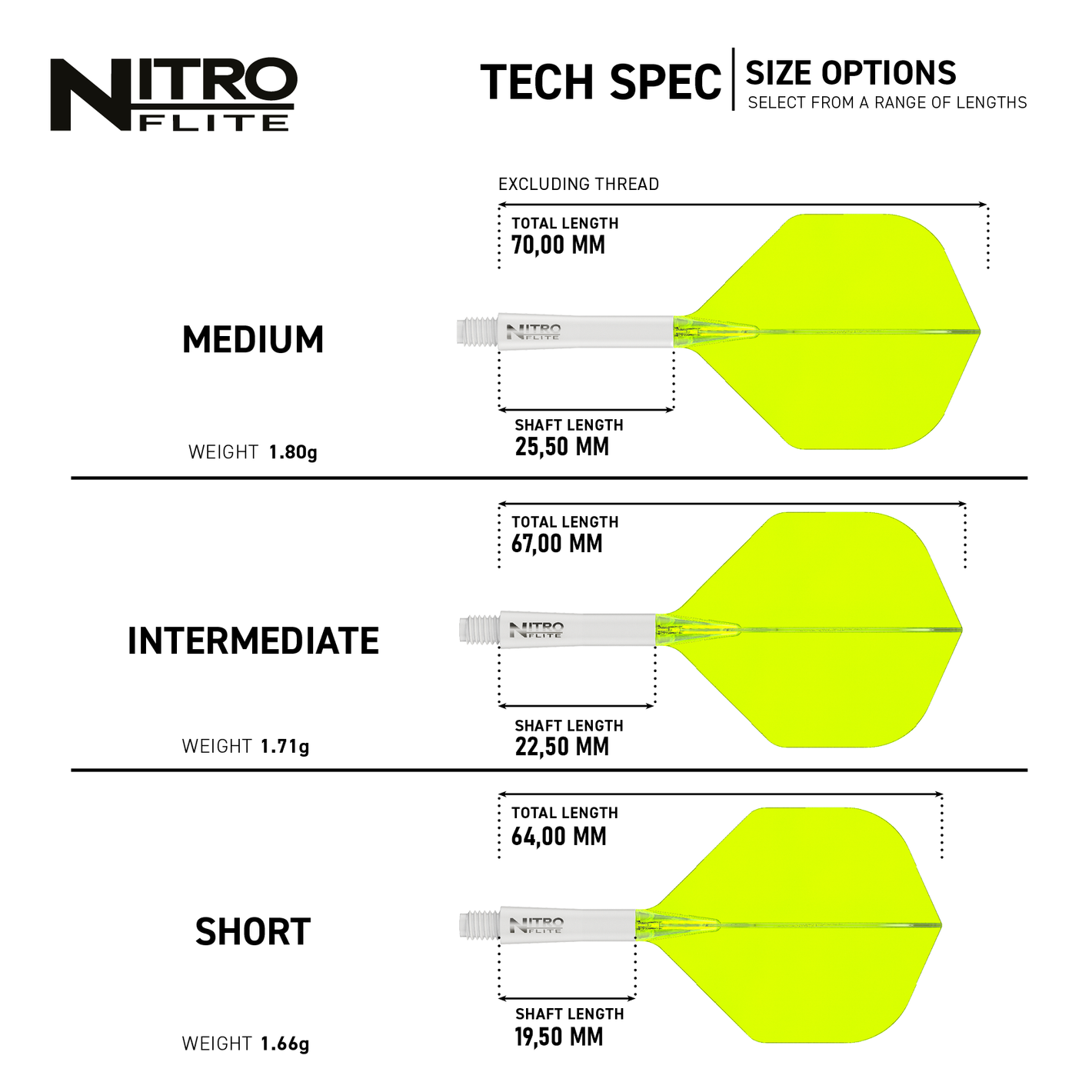 Image of Red Dragon Nitroflite White/Yellow No2 Flights