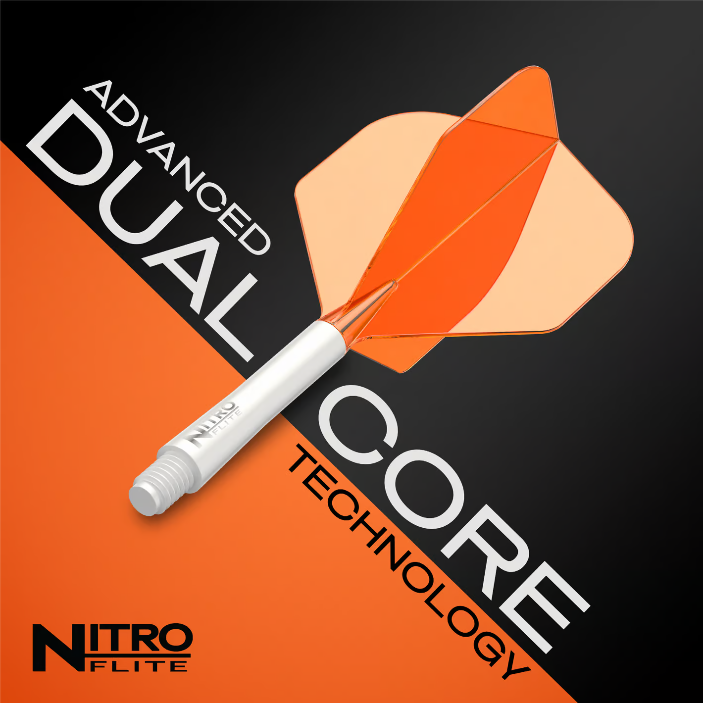 Image of Red Dragon Nitroflite White Shaft Orange Flights No2