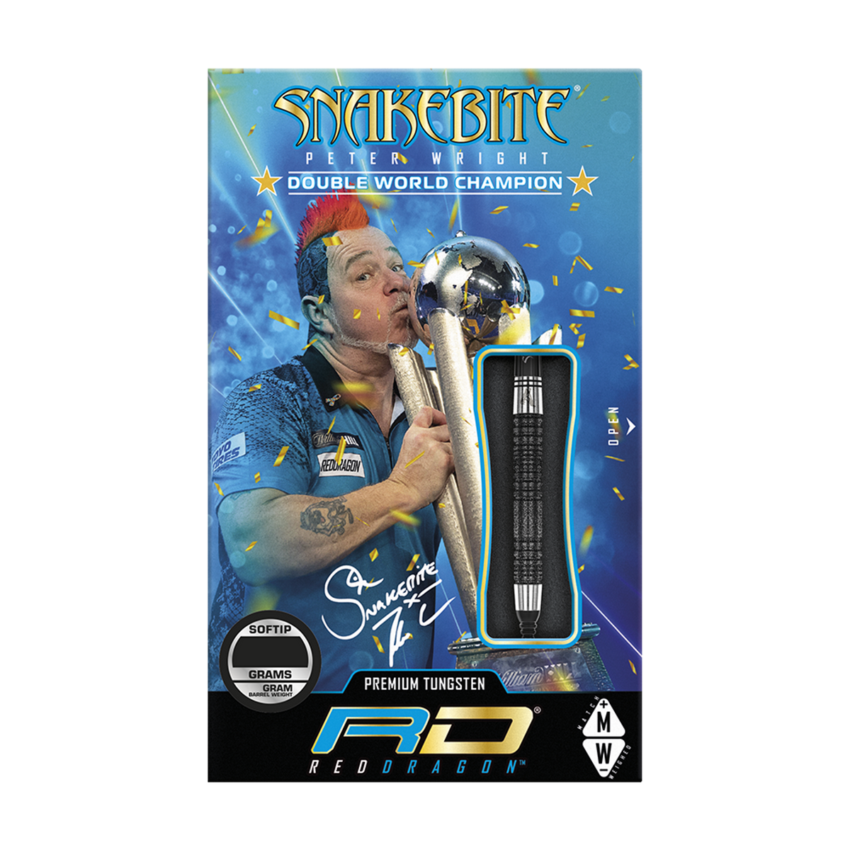 Red Dragon Peter Wright Double World Champion SE Black Softdarts 20g
