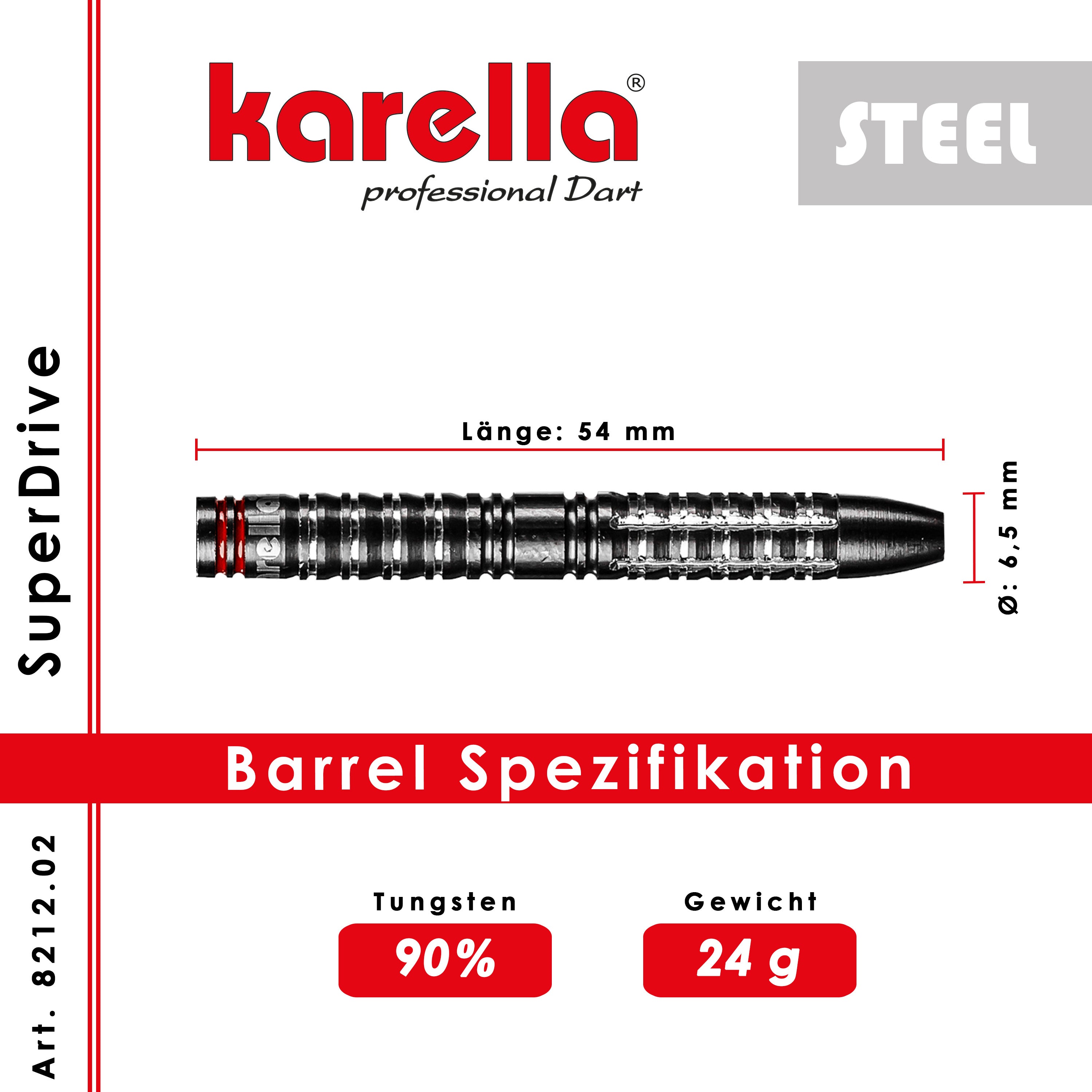 Image of Steeldart Karella SuperDrive 90% Tungsten
